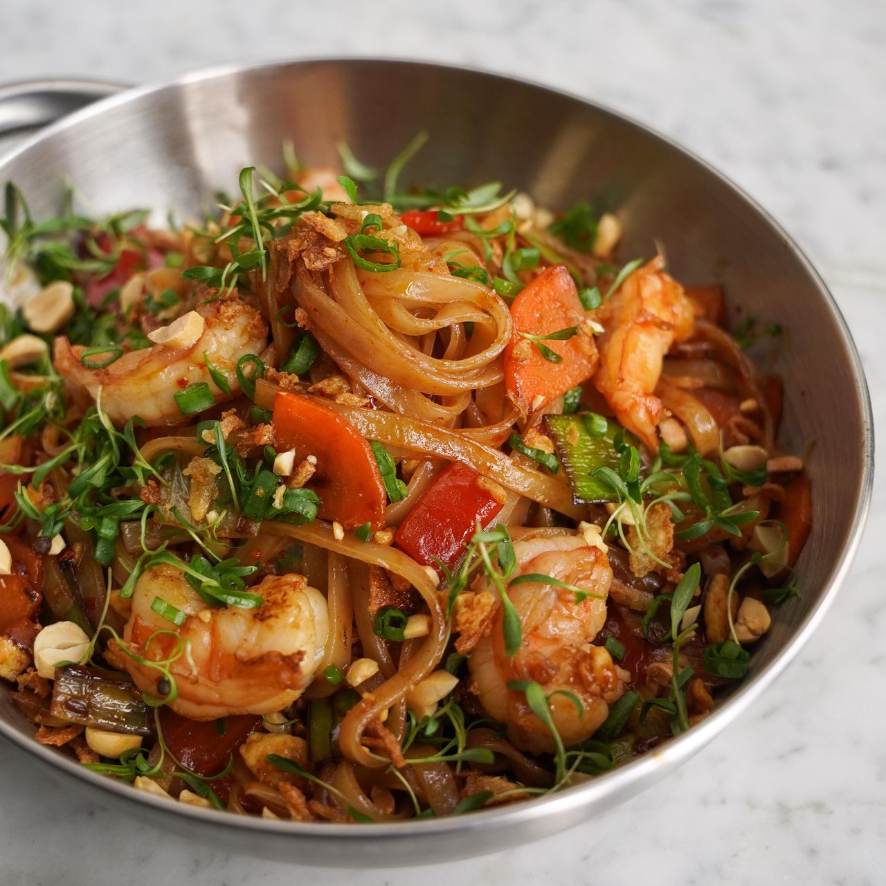 Локшина з креветками