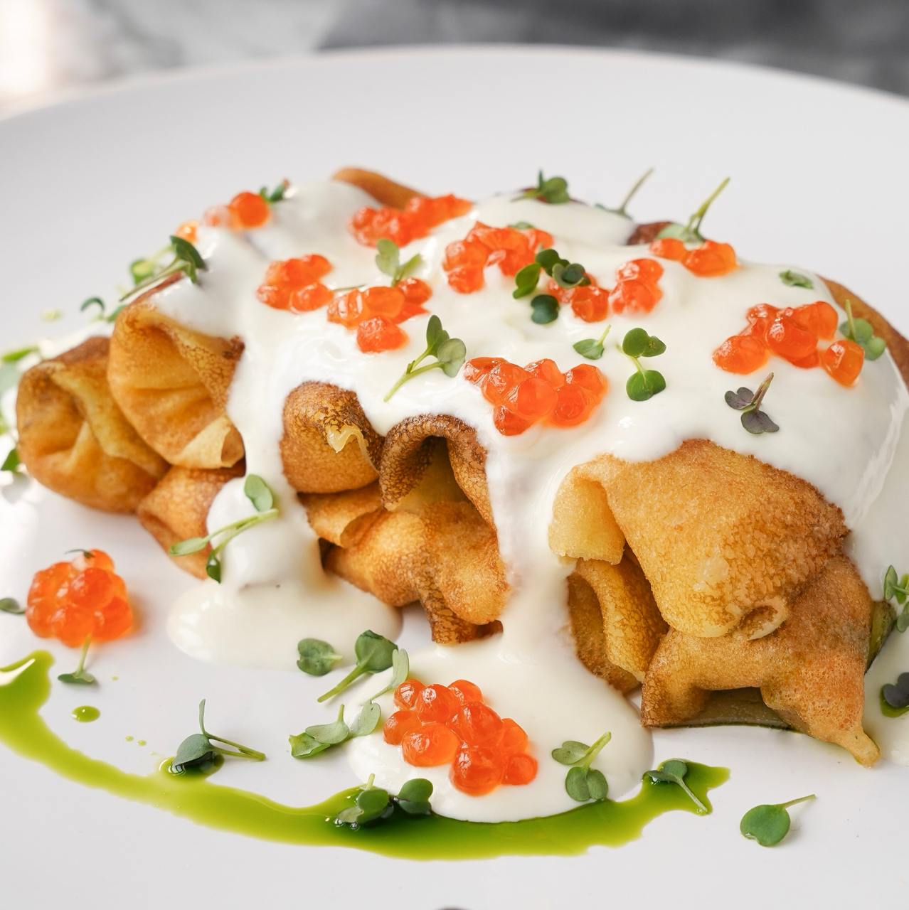 PANCAKES WITH SALMON