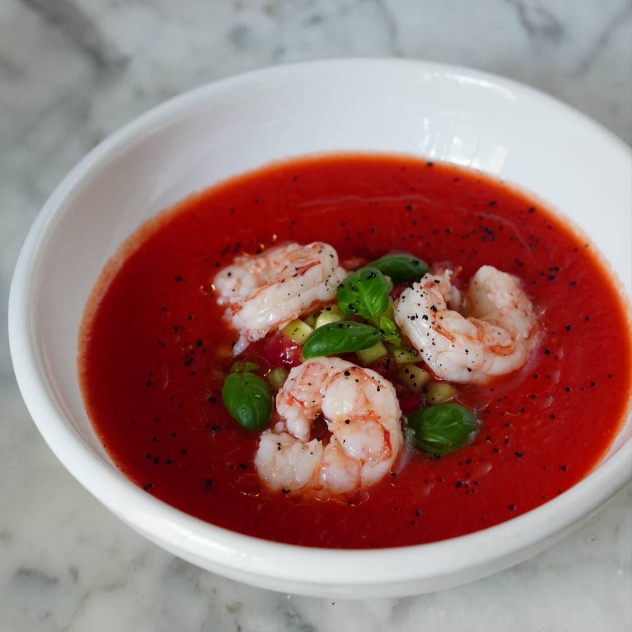 Гаспачо з креветками